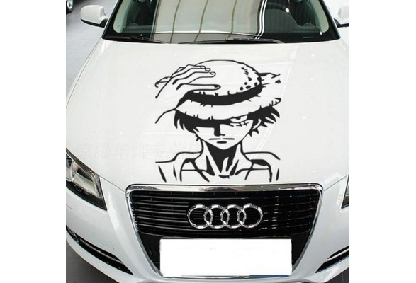 Monkey D. Luffy One Piece Hat Weatherproof Anime Sticker Car Decal 3,6,8  3 sizes for choice. - AliExpress