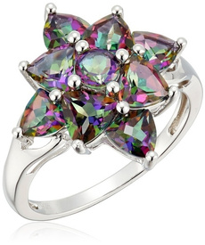 Sterling, rainbow, 925 sterling silver, Women Ring