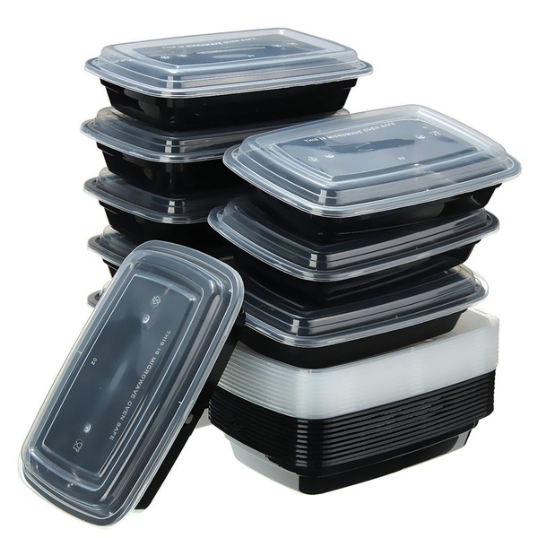 Disposable microwave food containers 750ml (50pcs)