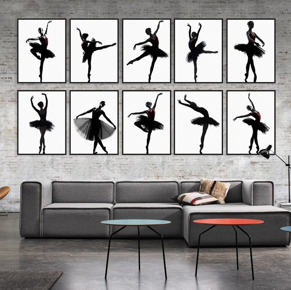 Wall Art Ballet Girl Dancer Canvas Picture Print Painting Home Decor Living Room 