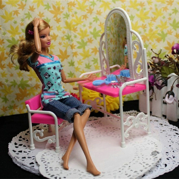 barbie doll dressing table set