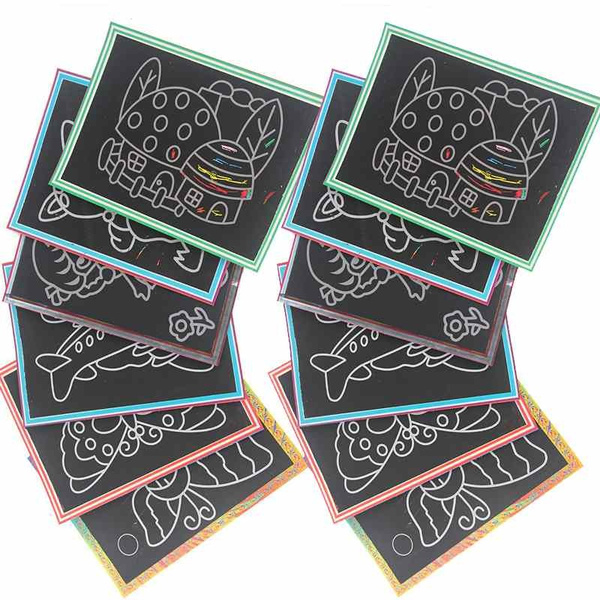 Scratch Art Magic Painting Book – Scraping Drawing Stick Toy For Kids