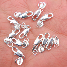 10PCS Jewelry Findings 925 Sterling Silver Lobster Clasps