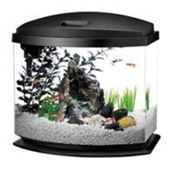 Aqueon Products Glass Aqueon Led Mini Bow Aquarium Kit Black 5 Gallon 17786