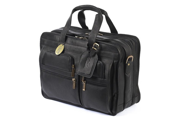 Claire Chase 151E Black Executive Computer Briefcase Black