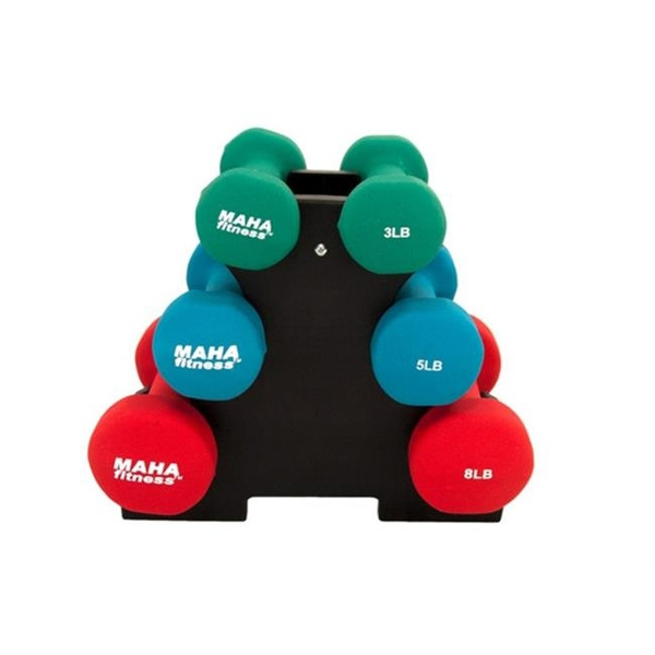 Maha fitness dumbbell set with stand new arrivals