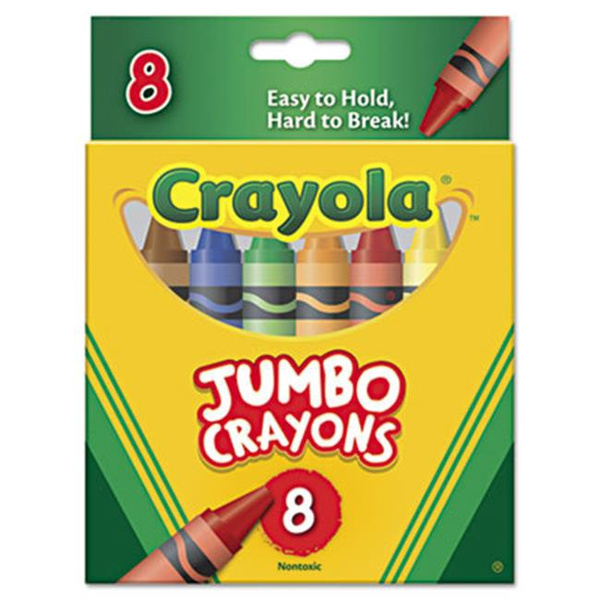 Crayola 520389 So Big Crayons, Large Size, 5 x .56, 8 Assorted Color Box 