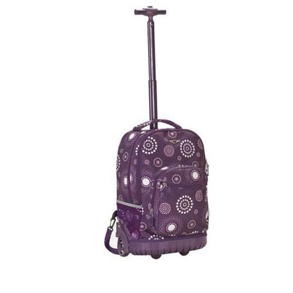 purple rolling backpack