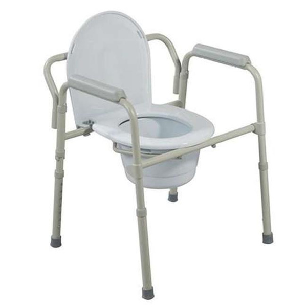 Drive Medical 11148-1 Folding Steel Bedside Commode | Wish