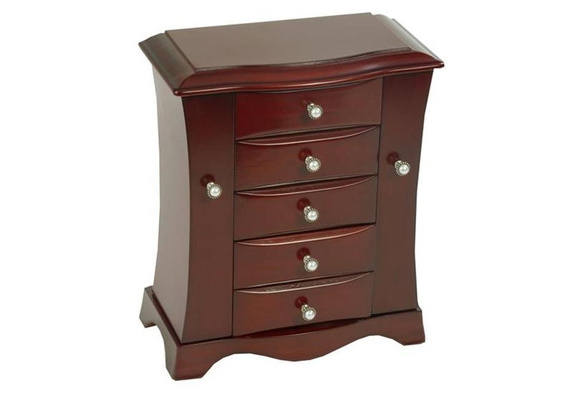 Mele & Co. 0074311 Bette Cherry Jewelry Box with Pearl Drawer Pulls