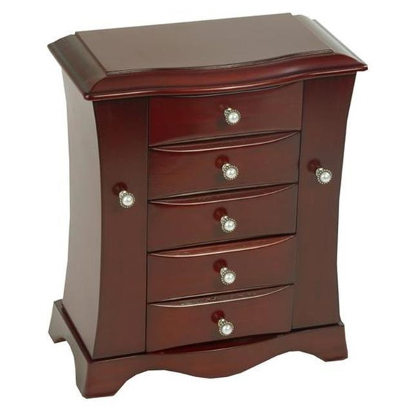 Mele & Co. 0074311 Bette Cherry Jewelry Box with Pearl Drawer Pulls | Wish