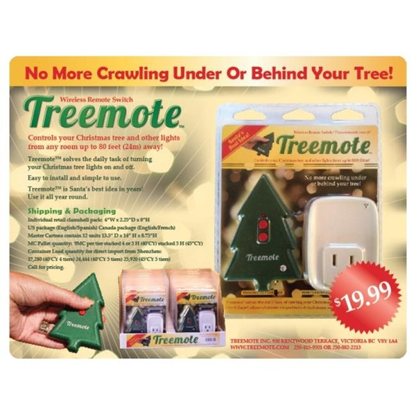Treemote wireless Christmas light switch