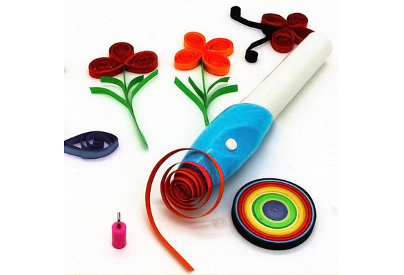 Slotted Paper Craft Electric Paper Quilling Tools Winder Steel Curling Pen  DIY