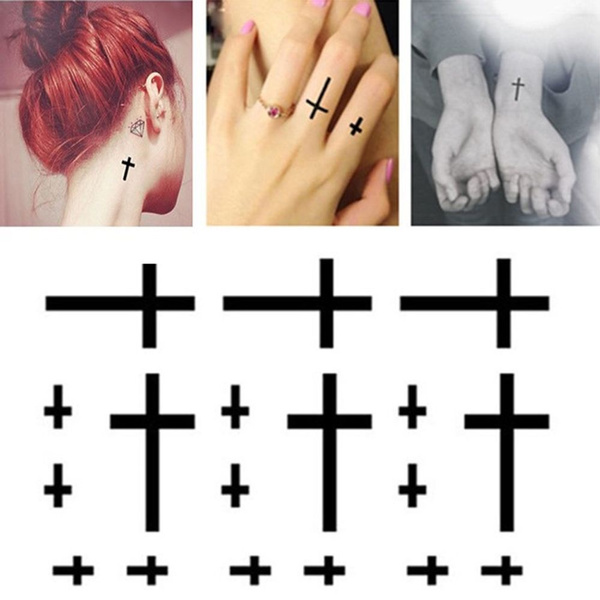 Black Pattern Finger Tattoo