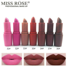 Miss Rose® 7 Colors Matte Lip Collection Velvet Matte Lipstick Suede Lipgloss Nude Makeup 