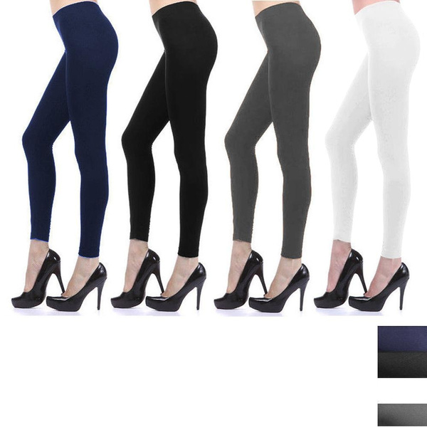 Womens Ankle Length Footless Tights Pantyhose Seamless Stretch Opaque  Colors !