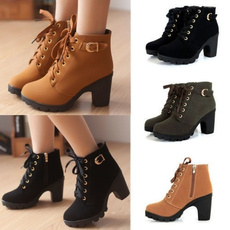 short boots, leather shoes, Womens Shoes, leather