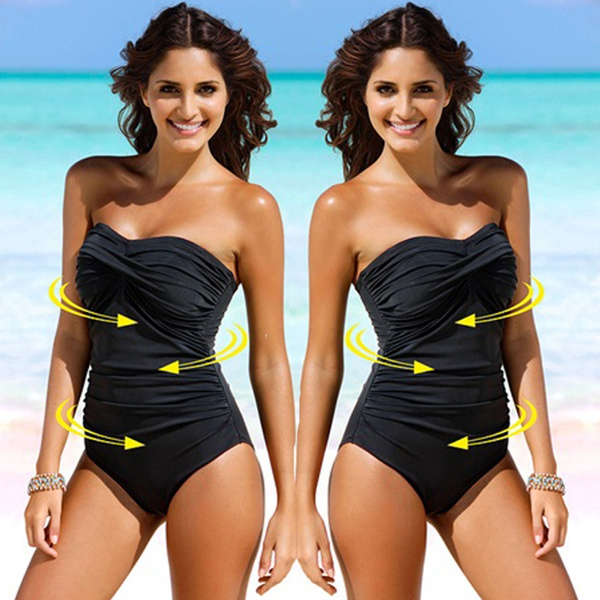 Womens cheap strapless swimsuit