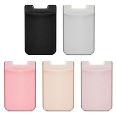Elastic Lycra Cell Phone Wallet Credit ID Card Holder Pocket Stick On 3M Adhesive AC419-AC423
