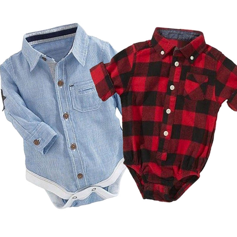 baby boy plaid onesie