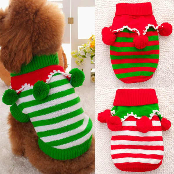 Christmas Dog Sweater Clothes Winter Dog Clothes Small Dog Clothes ...