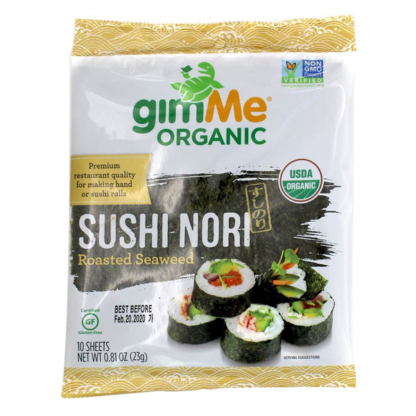 Buy gimMe Organic Roasted Seaweed Sushi Nori 23 g with same day