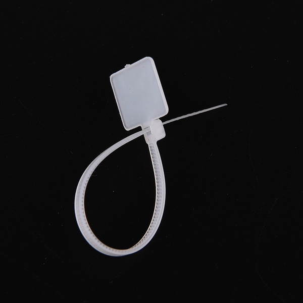 100Pcs Nylon SelfLocking Label Tie Network Cable Marker Cord Wire Strap Zip NEUE 