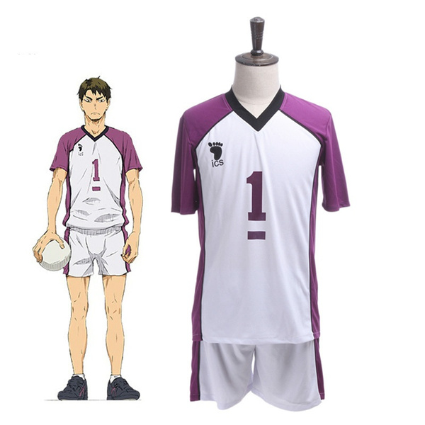 Haikyuu Third Season Anime Cosplay Shiratorizawa Gakuen Koukou Cosplay ...