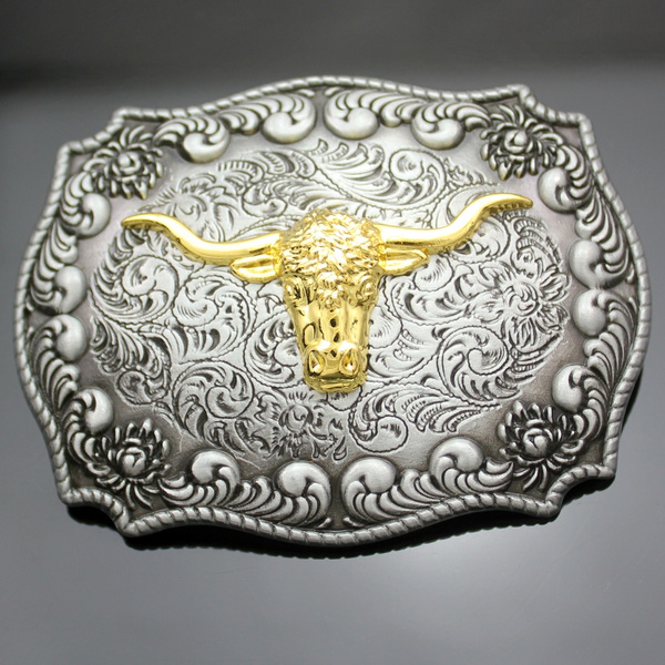 Belt Buckle Country & Western Rodeo gold/silver Colour 