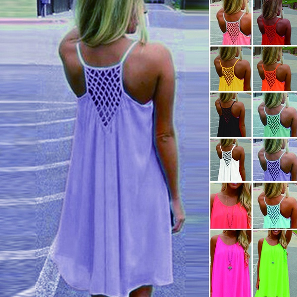 Women's Casual Summer Sleeveless Sexy Mini Dress | Wish