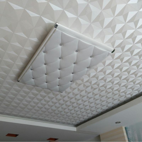 Ceiling Wall Paper 3D Stereo White Diamond PVC Embossed Wallpaper  Waterproof Living Room Bedroom Ceiling Decorative Wallpaper | Wish