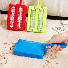 Portable Table Sofa Brush Carpet Cleaner Crumb Sweeper Dirt Cleaning Tool Double Roller Cleaner Collector Roller Dusting Cleaning Brush Plastic Handheld