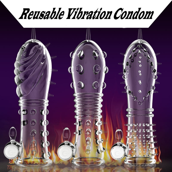 Men's Reusable Vibration Condom Sexy Toy | Wish Men's Reusable Vibration Condom Sexy Toy | Wish