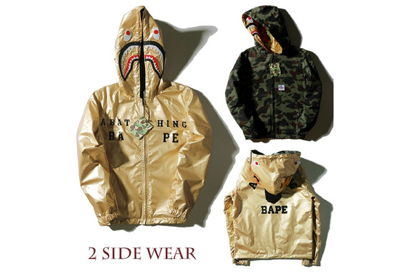 Gold store bape windbreaker