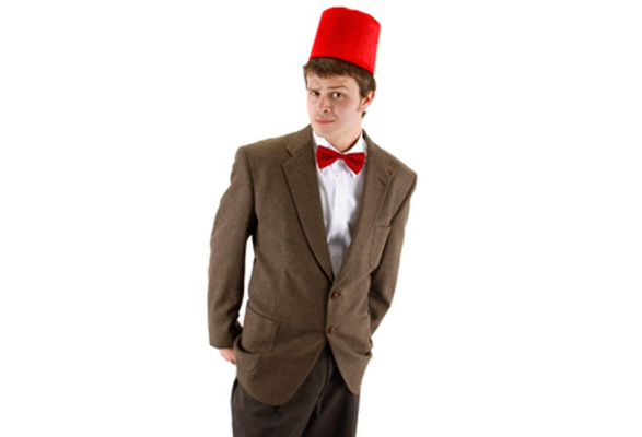 Matt Smith *NEW* Dr 11th Doctor Who Red Fez and Bow Tie Set Costume Licenced 