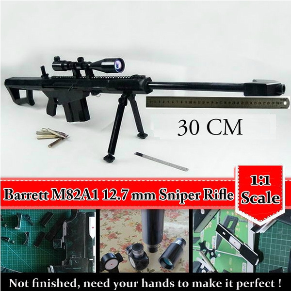 1/6 Scale Barrett M82A1 Toy Gun Model Puzzles Building Bricks Gun Soldier Weapon 