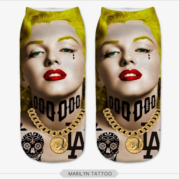 Marilyn Monroe socks 3d sublimation  
