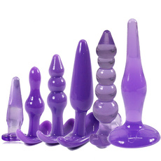 6PCS/Set  Plug Dildo,Beads Hook  Plug Prostata Massage Adult Silicone Plug  Toys for Men Woman