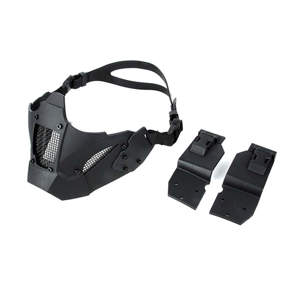 Tactical JAY FAST Module PDW Half Face Mesh Mask Fit AF Helmet Black 