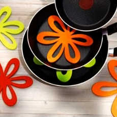 6pcs /lot Kitchen Easter Butterfly Silicone Trivets Hot Pads Pot Holders