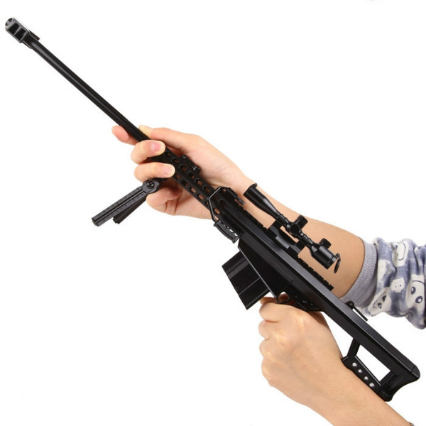 Compre Barrett Sniper Rifle Shape Toy Gun Crianças Brinquedo com 15 balas  macias barato — frete grátis, avaliações reais com fotos — Joom