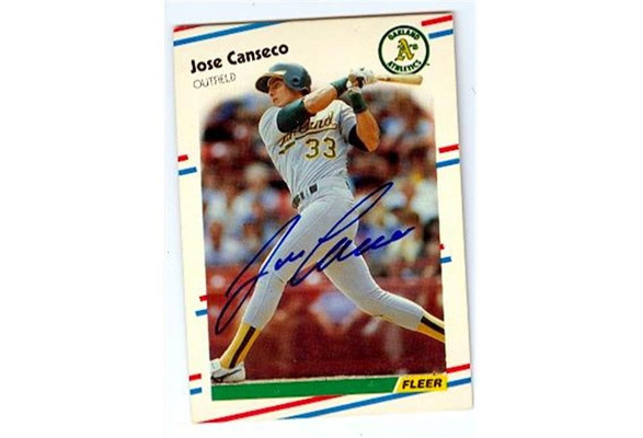 Jose Canseco signed 1988 Fleer #276 card auto autograph Oakland