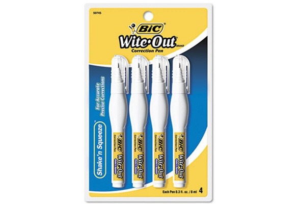 BIC Wite-Out Shake N' Squeeze Correction Pen, White, 8 ml