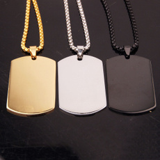 Military Army Dog Tag Real Mens Stainless Steel Pendant Ball Bead Chain Necklace