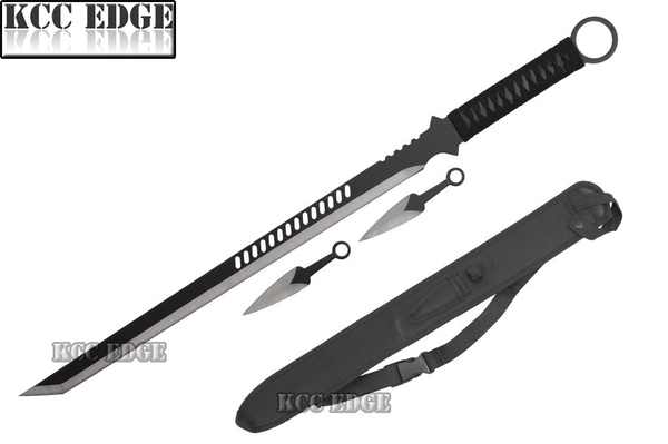 Kccedge 27 Tanto Ninja Sword/Katana with 2 Throwing Knives – KCCEDGE