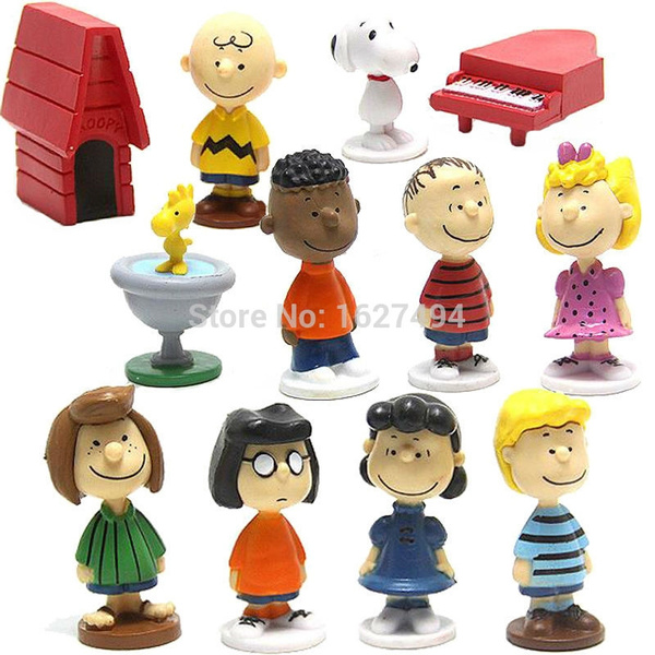 Set of 12 PEANUTS Mini Figures Building Kits Snoopy~Charlie~Franklin~Lucy~Sally