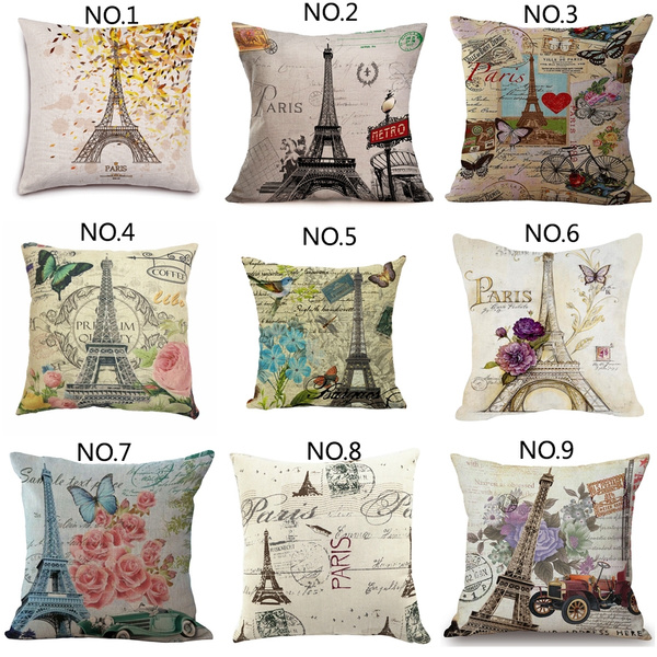 eiffel tower pillow case