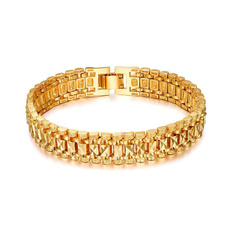 goldplatedbracelet, Men Jewelry, gold bracelet, Classics