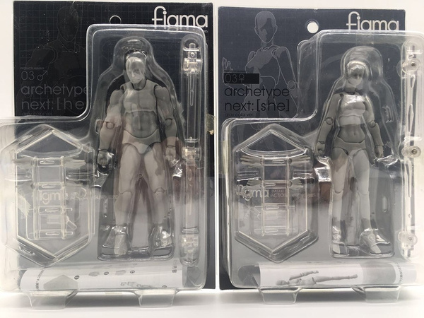 figma archetype next he/she grey color ver. PVC Action figure 135mm body  toys | Wish