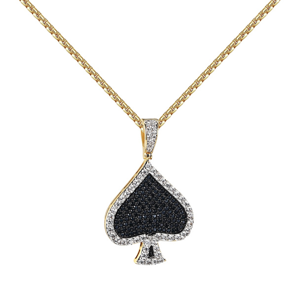 diamond spade pendant